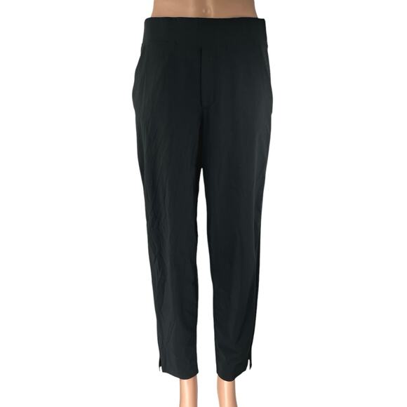 Athleta Women's Black High Waist Straight Leg Athletic Trousers Pants Size 6 - Picture 1 of 5